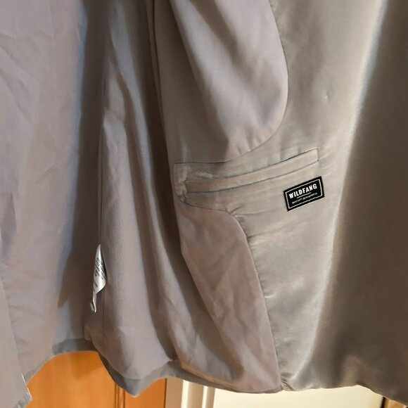 Wildfang Empower Double Breasted Blazer - Silver Velvet - XL - Picture 6 of 7